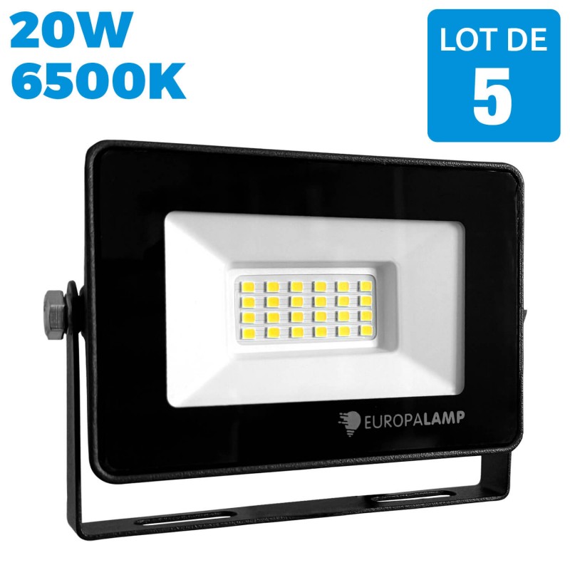 5 Projecteurs LED 20W Black Ipad 6500K