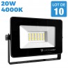 10 Projecteurs LED 20W Black Ipad 4000K
