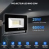 10 Projecteurs LED 20W Black Ipad 6500K