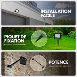 Projecteur LED 50W Black Ipad - Blanc Chaud 3000K | Étanche IP65