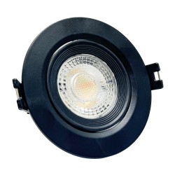 Spot LED Encastrable 5W – 3CCT – Noir Orientable & Dimmable