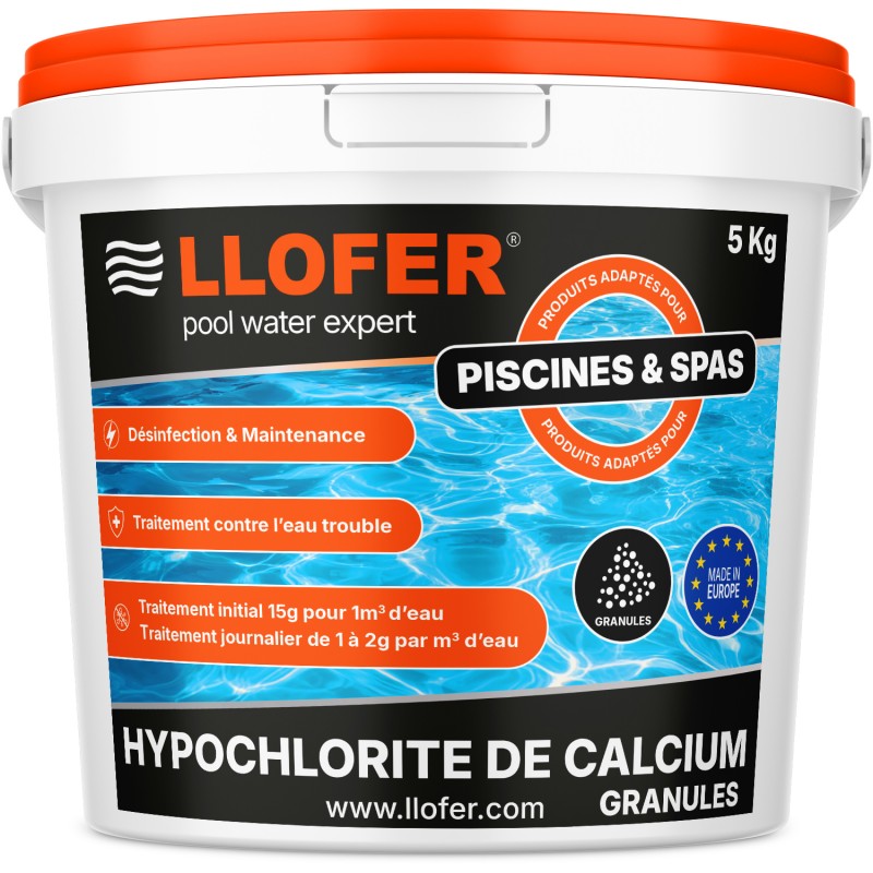 LLOFER - Hypochlorite de Calcium en Granulés – 5 kg