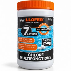 LLOFER - Chlore Multifonctions - Galets 250g - 1Kg