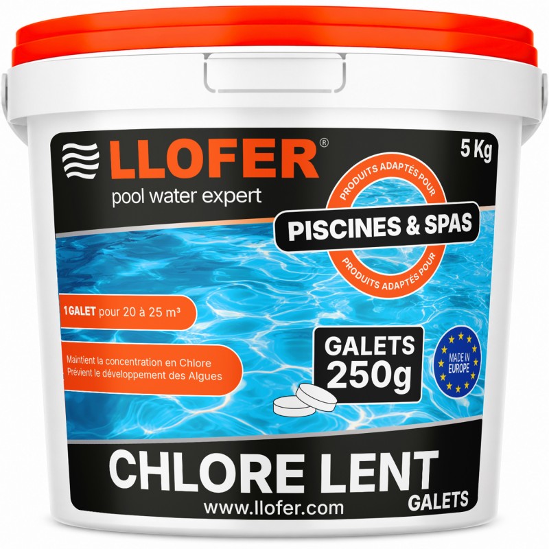 LLOFER - Chlore Lent Galets 250g - 5 Kg