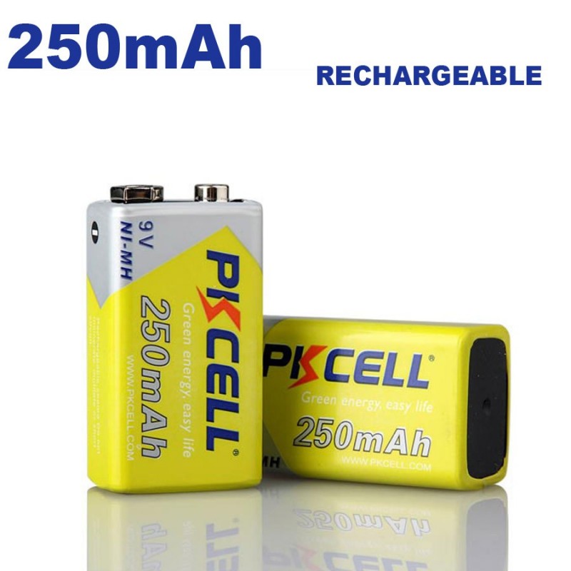 Blister x1 NI-MH Pile Rechargeable 250mAh 9V PKCell 