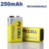 Blister x1 NI-MH Pile Rechargeable 250mAh 9V PKCell 