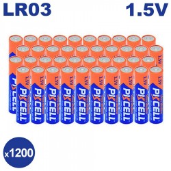 Lot de 1200 Piles AAA LR03 Ultra Alcaline PKCell 1.5V