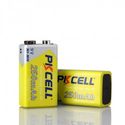 Blister x1 NI-MH Pile Rechargeable 250mAh 9V PKCell 