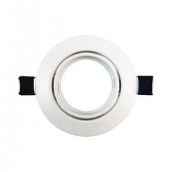 Lot de 12 Support Spot LED Orientable Rond D90 Blanc