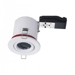 Support Spot Orientable BBC Blanc + Ampoule GU10 5W Blanc Froid + Douille