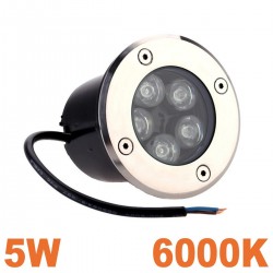 Spot LED 5W Encastrable Sol Exterieur IP65 Blanc Chaud 3000K