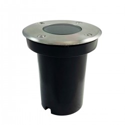 Spot Encastrable de Sol Rond Inox 304 Exterieur IP65 + Ampoule GU10 7W VERTE