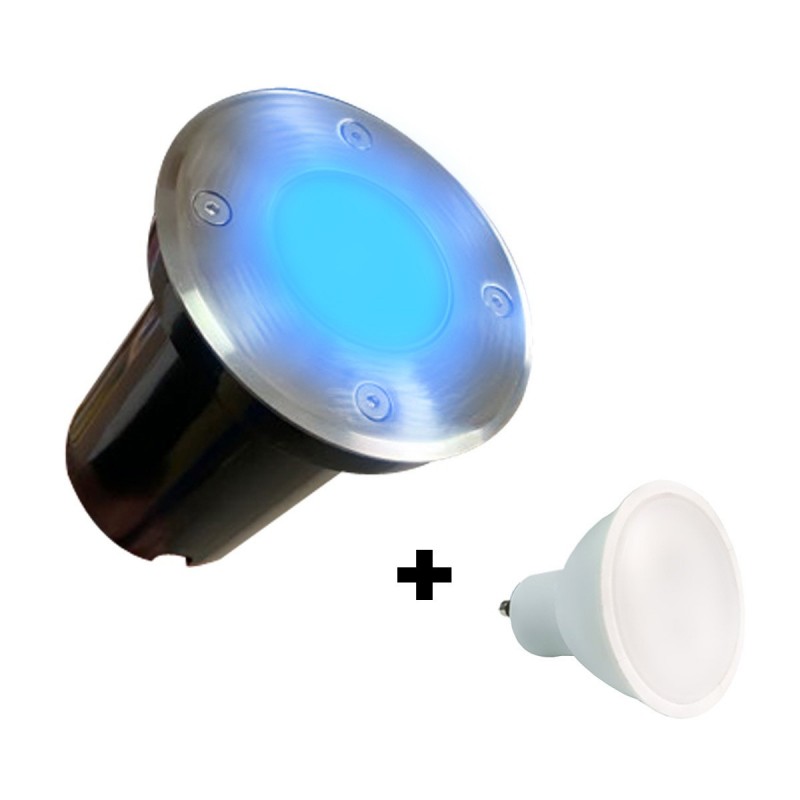 Piso de diapositiva al aire libre LED 3W IP65 80 Ø100 - punto de iluminación del color: cálido blanco 3000 K 