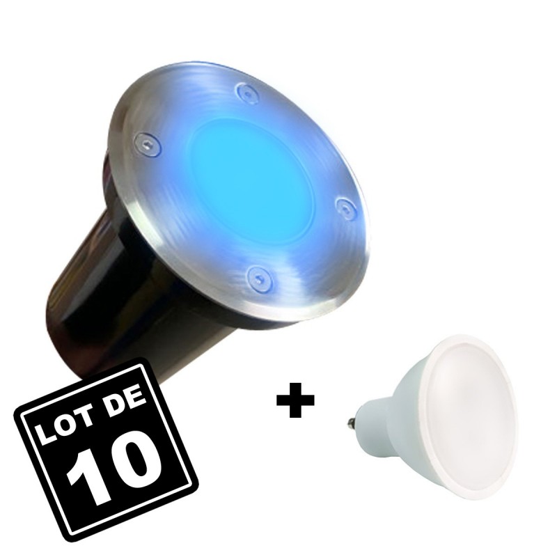 Piso de diapositiva al aire libre LED 3W IP65 80 Ø100 - punto de iluminación del color: cálido blanco 3000 K 