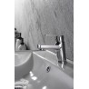 Robinet Salle de Bain Chromé M à Deux Voies pour Eau Chaude Eau Froide 