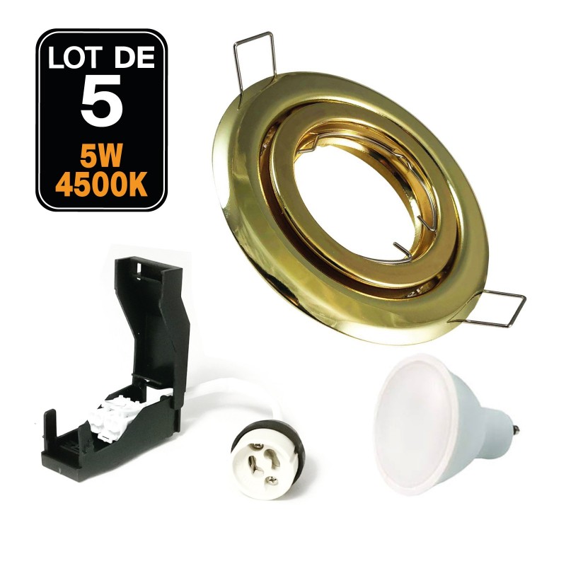 Conjunto de 10 bulbos de LED GU10 5W blanco neutro