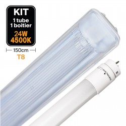 Kit Tube LED T8 18W + Boitier Etanche 120cm