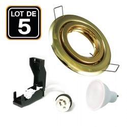 Satz von 10 LED GU10 weiße neutrale 5W Glühbirnen