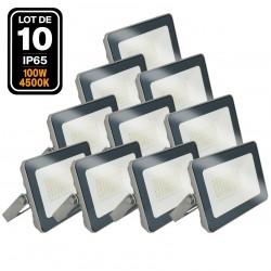 Set di 10 proiettori di 100W LED Classic 4500K