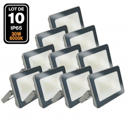 10 Projecteurs LED 30W ProLine Blanc froid 6500K Haute...