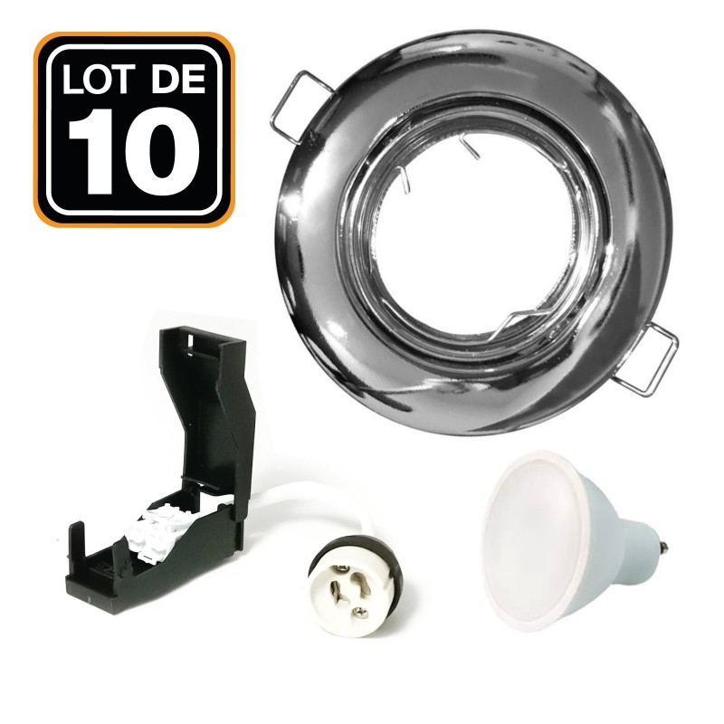 Conjunto de 10 bulbos de LED GU10 5W blanco neutro