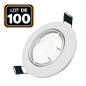 Lot de 100 Support Spot LED Orientable Rond D90 Blanc