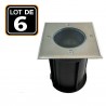 Lot de 6 Spots Encastrable de sol INOX 304 GU10 