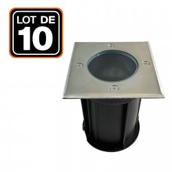 Lot de 6 Spots Encastrable de sol INOX 304 GU10 