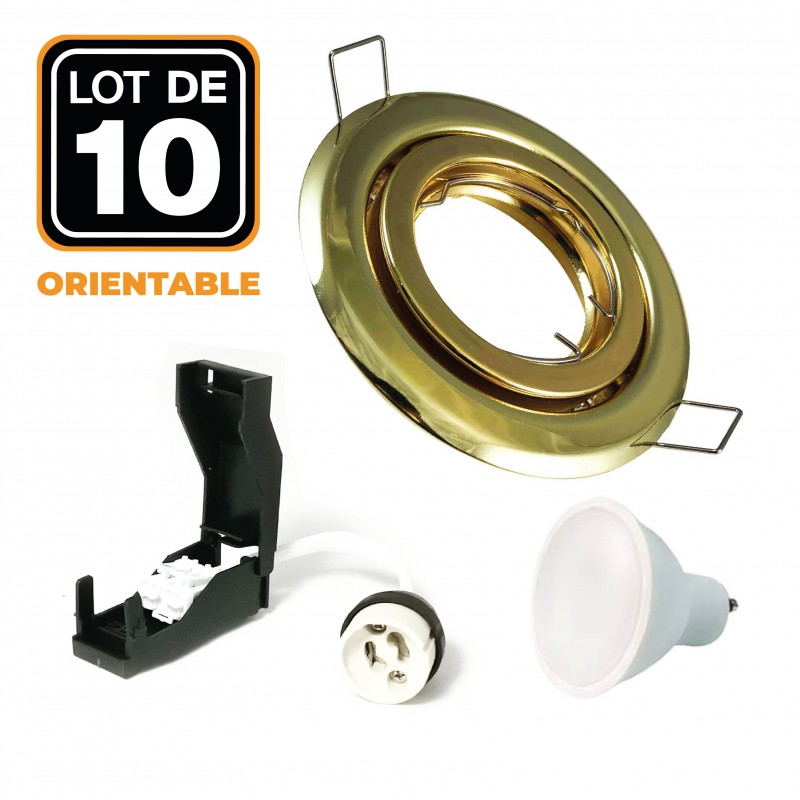 Conjunto de 10 bulbos de LED GU10 5W blanco neutro