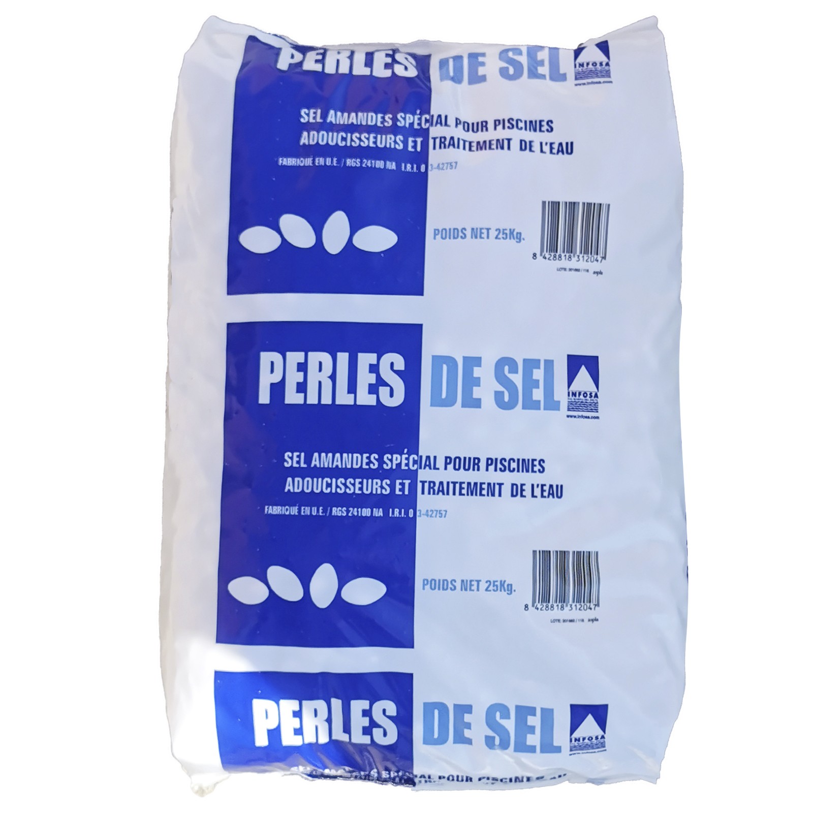 Sac de 25kg de sel pour piscine ou adoucisseur vendu uniquement en click &  collect piscine en ligne - Arobase Piscines