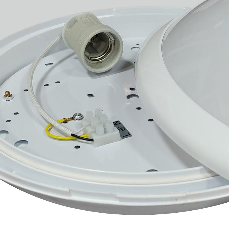 Hublot Pour Ampoule LED E27 Avec Détecteur IP65 Blanc