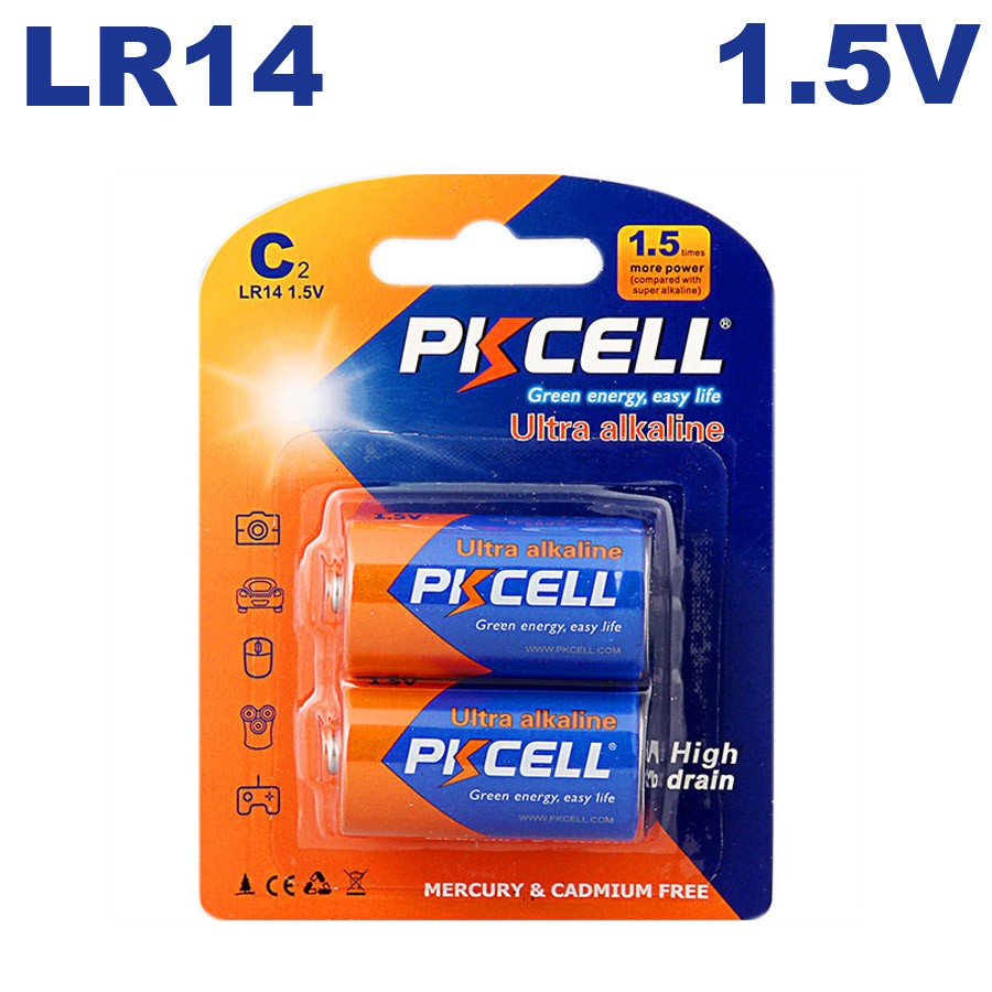 Blister 2 piles C LR14 alcalines 1.5 V