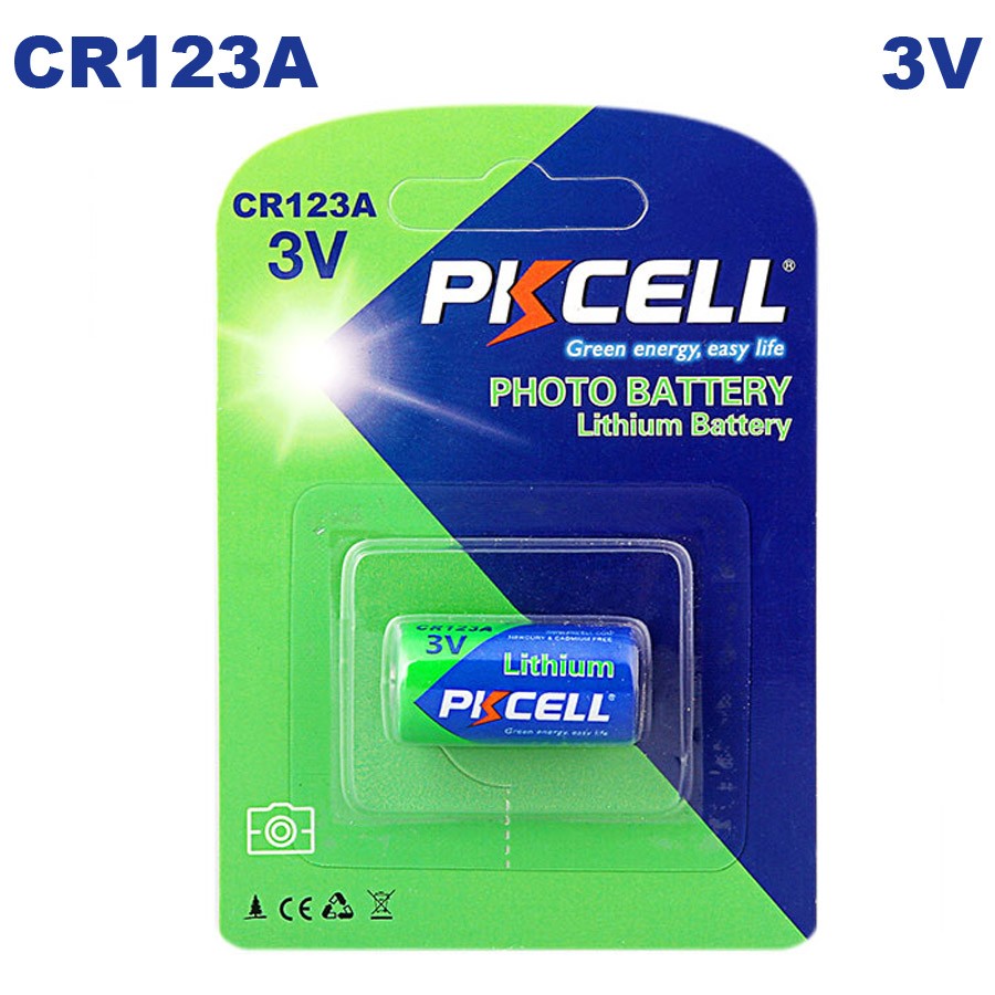 Blister x1 Pile CR123A Lithium 3V PKCell