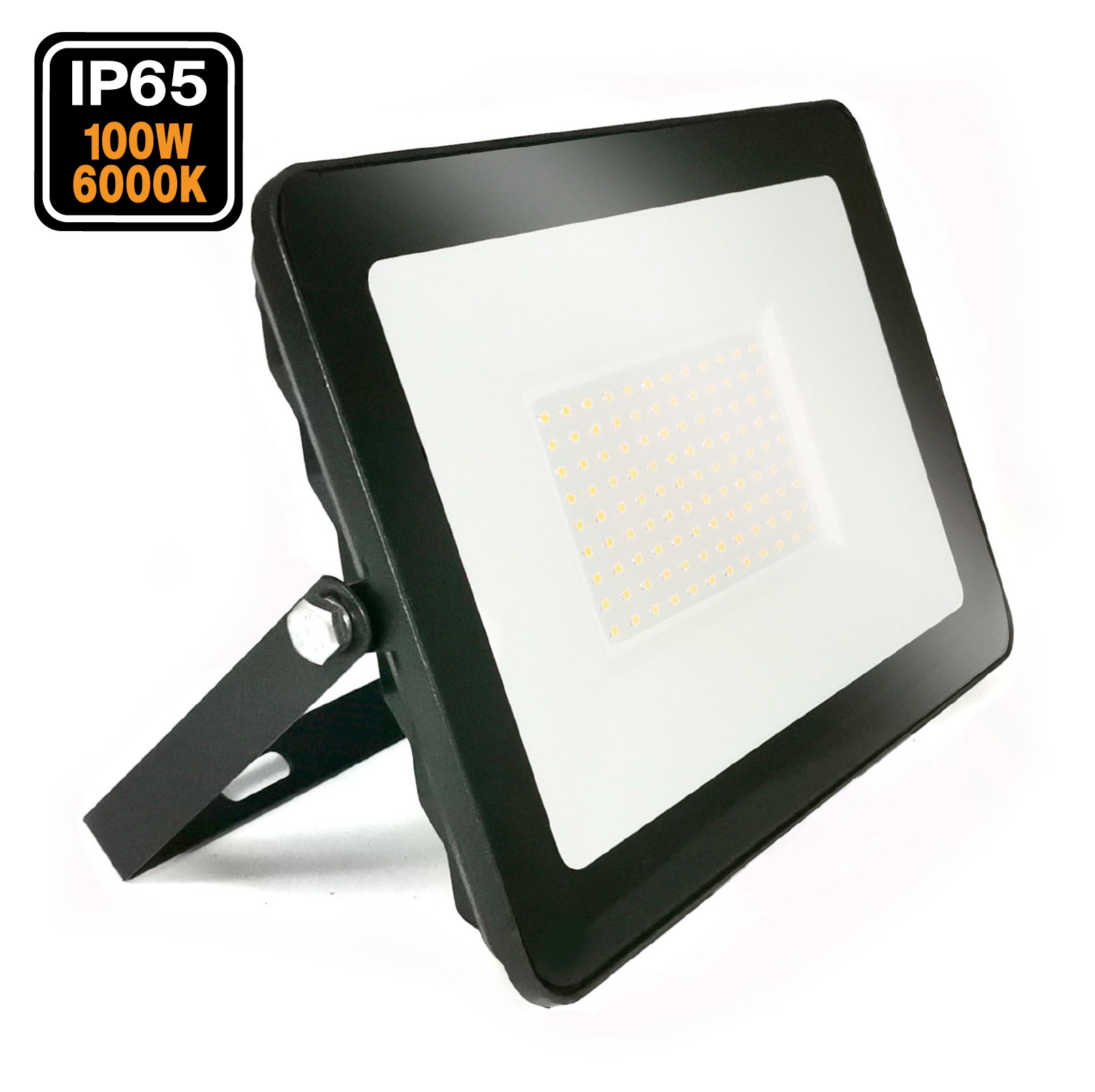 Projecteur LED Extérieur 100W IP65 Noir - Blanc Froid 6000K