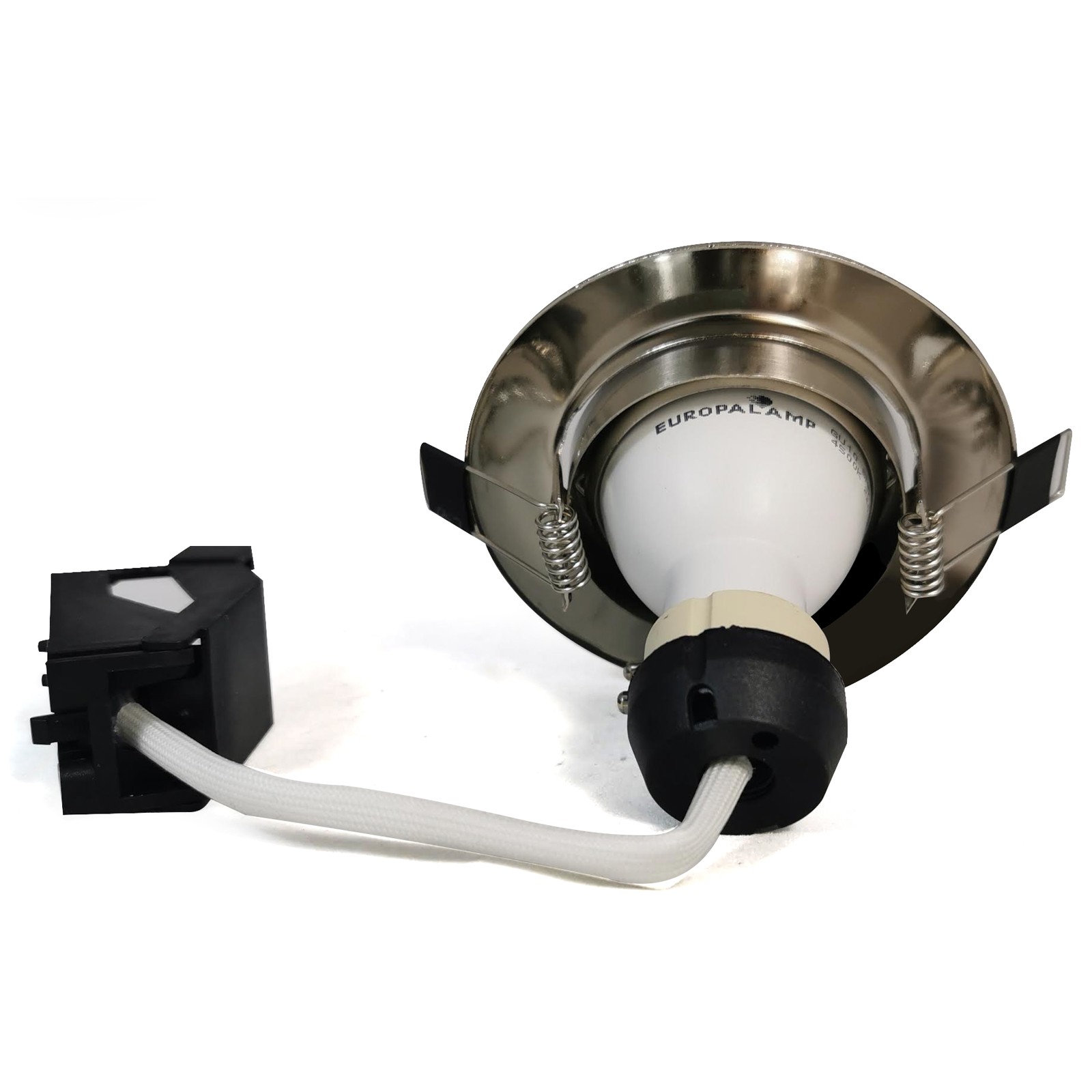 Kit Spot LED Encastrable + Ampoule LED GU10 5W Blanc Chaud + Douille GU10